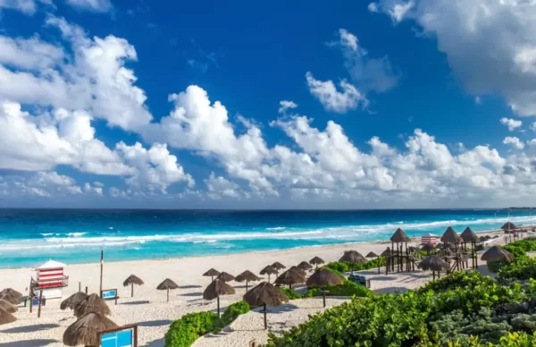 Durante el tour Cancun Mayan Discovery conocerás la Playa Delfines de Cancún